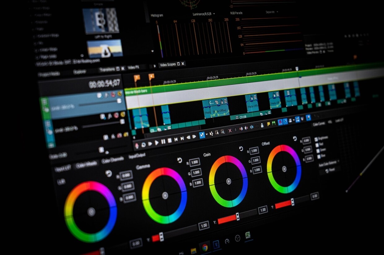 Professional color grading and monitoring dashboard representing continuous system optimization and performance evolution